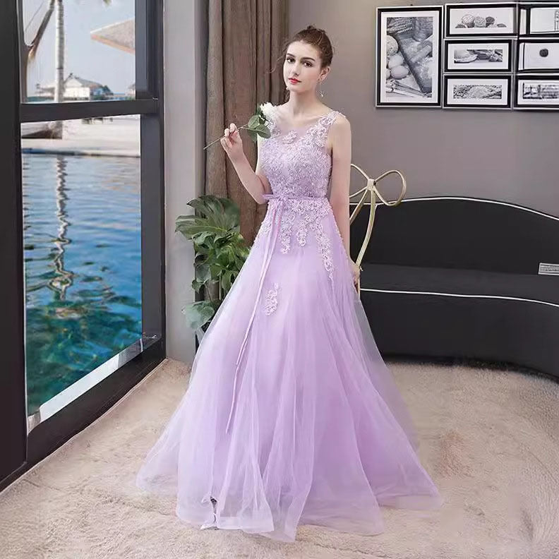 2025 South East Asia Hot Trade Dress popular Autumn New Sleeveless Korean Annual Meeting Slim Evening Dress Women's Factory Supply