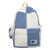 Benpaolv Color Contrast Laptop Backpack, Fashion Preppy Style School Bookbag, Casual Versatile Nylon Travel Rucksack