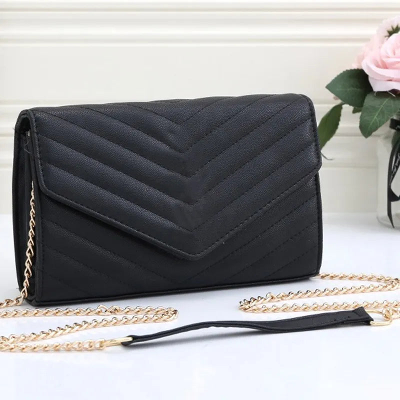 Evening Bags Luxurys Designers Handbag Women Bag ladies composite PU leather Messenger Shoulder Purse Chain with card holder slot clutch fem