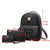 Benpaolv 3-piece Bow Backpack, Simple Design Quilt Zipper Backpack Cute Handbag, Faux Leather Magnet Bag Set(4.7"×0.8", 4.7"×7.48", 11.8"×9.8"×4.3" )