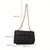 Benpaolv Mini Plaid Embossed Shoulder Bag, Fashion Chain Handbag For Women, Solid Color Flap Square Bag & Purse