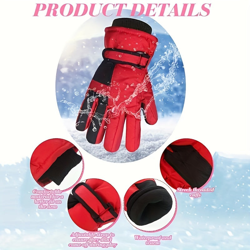 Youngsters' Winter Snow Gloves for Boys & Girls Ages 9-16 - Perfect for Outdoor Sports, Cycling, Fishing & Skiing | Hand Washable, for Winter