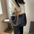 Benpaolv Color Contrast Canvas Tote Bag, Large Capacity Shoulder Bag, Women's Commuter Handbag