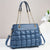 Benpaolv Stylish Quilted Ruched Crossbody Bag with Chain Strap - Perfect for Women's Office & Work Purse