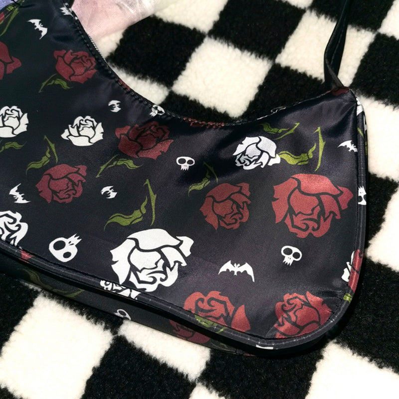 benpaolv Addamscore Aesthetic Bag Roses and Skulls