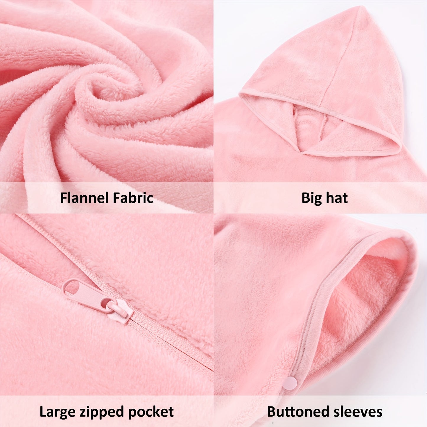 Lightweight Camping Blanket, Outdoor Blankets Hoodie, Wearable Blanket With Zippered Pocket, Warm Hoodie Sweatshirt, Super Soft Sherpa Flannel Blanket, One Size For For Women Men