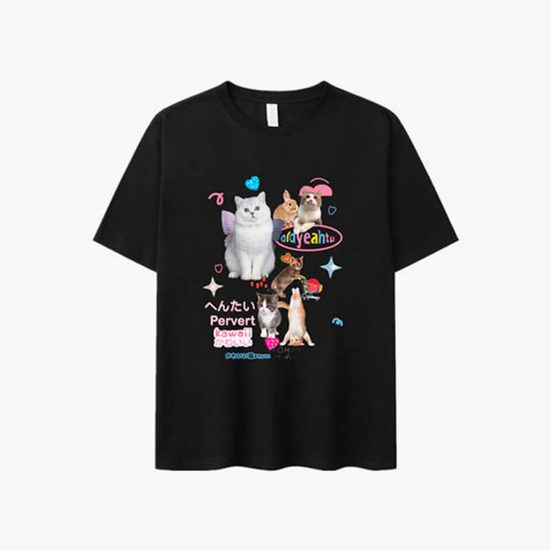 benpaolv Adorable Cats Collage Aesthetic T-Shirt