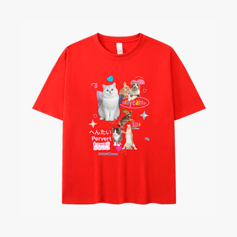 benpaolv Adorable Cats Collage Aesthetic T-Shirt