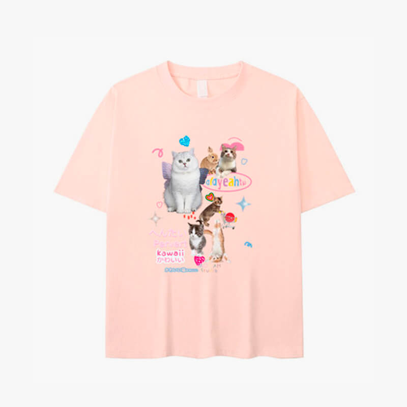 benpaolv Adorable Cats Collage Aesthetic T-Shirt