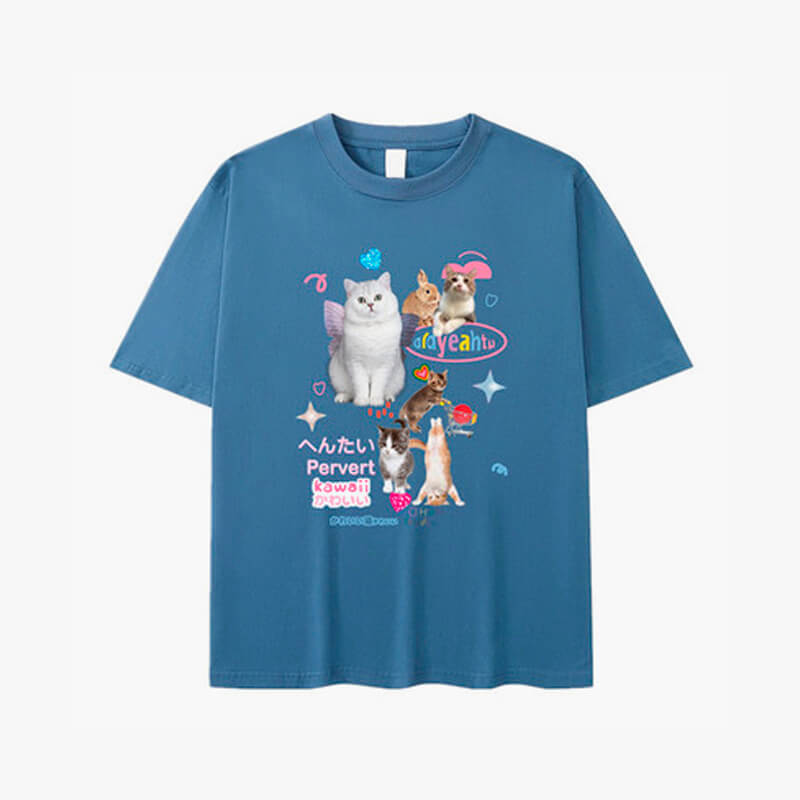 benpaolv Adorable Cats Collage Aesthetic T-Shirt