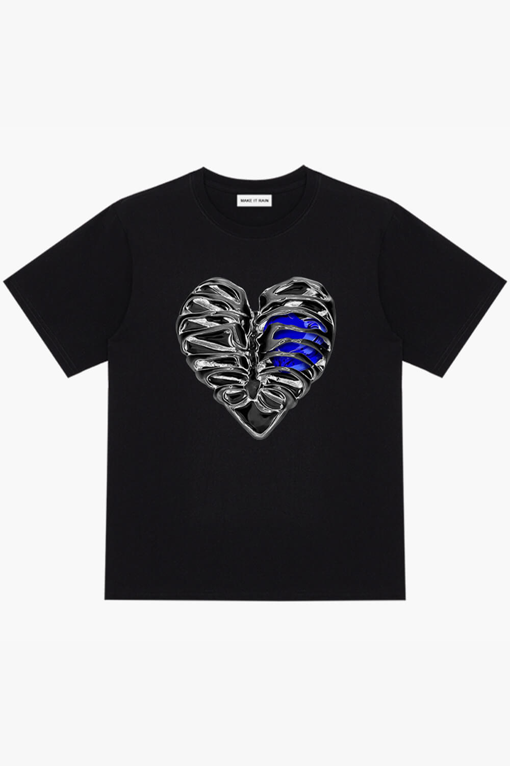 benpaolv Aespacore T-Shirt Blue Crystal Heart Ribcage