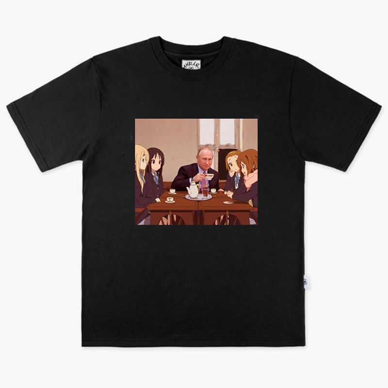 benpaolv Animecore Aesthetic Putin Tea Party with K-On Girls T-Shirt