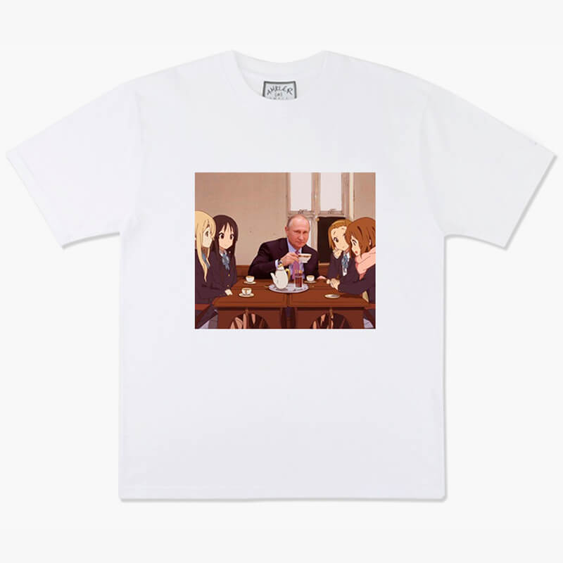 benpaolv Animecore Aesthetic Putin Tea Party with K-On Girls T-Shirt