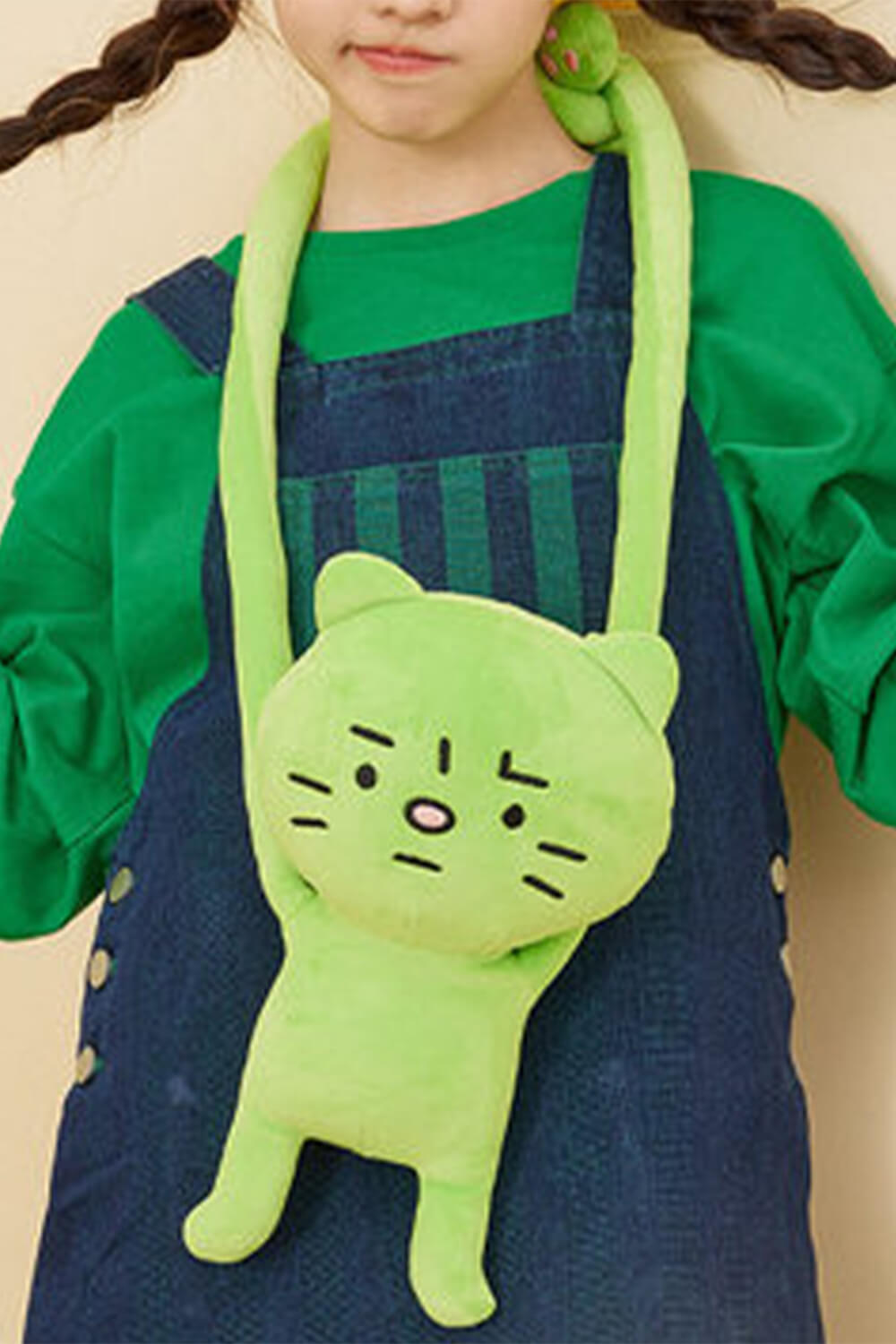 benpaolv Anxiety Aesthetic Green Cat Messenger Bag