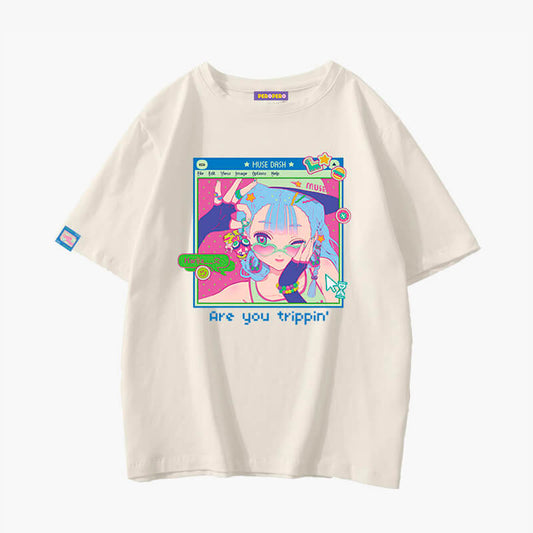 benpaolv Are You Trippin Anime T-Shirt Webcore Aesthetic