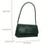Benpaolv Vintage Crocodile Embossed Underarm Bag, Solid Color Flap Shoulder Bag, Niche Minimalist Baguette Bag