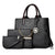 Benpaolv Women's Handbag Set, Women's Faux Leather Shoulder Bag & Chain Crossbody Bag & Clutch Purse