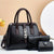 Benpaolv 3pcs Retro Style Tote Bag Set, Women's Shoulder Handbag With Clutch Bag And Card Holder