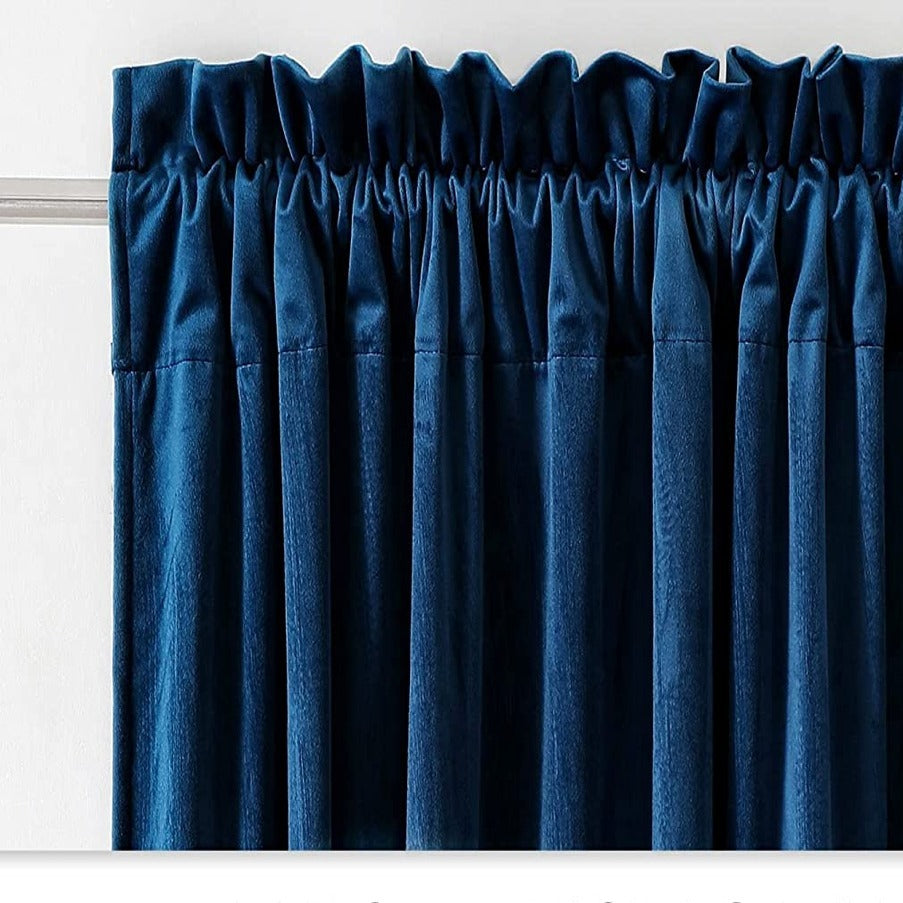 1 Panel Royal Blue Velvet Curtain - Elegant Home Decor Accent with Soft, Plush Fabric, Thermal Insulation, and Easy Installation - Enhance Your Living Room, Bedroom, or Dining Room with a Touch of Luxury