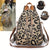 Benpaolv Leopard Print Large Capacity Backpack, Canvas Durable Lightweight School Backpack, Fashion Travel Commuter Bag