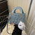 Benpaolv Mini Embossed Crossbody Bag, Cute PU Leather Tote Bag, Women's Casual Handbag & Shoulder Purse (7.09"x5.71"x3.74")