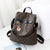 Benpaolv Bear Pattern Faux Leather Backpack, Women's Fashion Zipper Shoulder Bag With Bag Charm