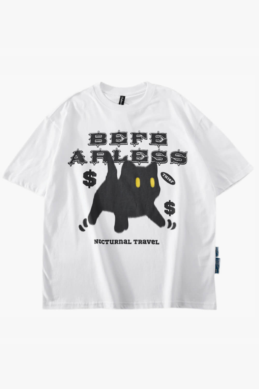 benpaolv Be Fearless Black Cat Streetwear T-Shirt