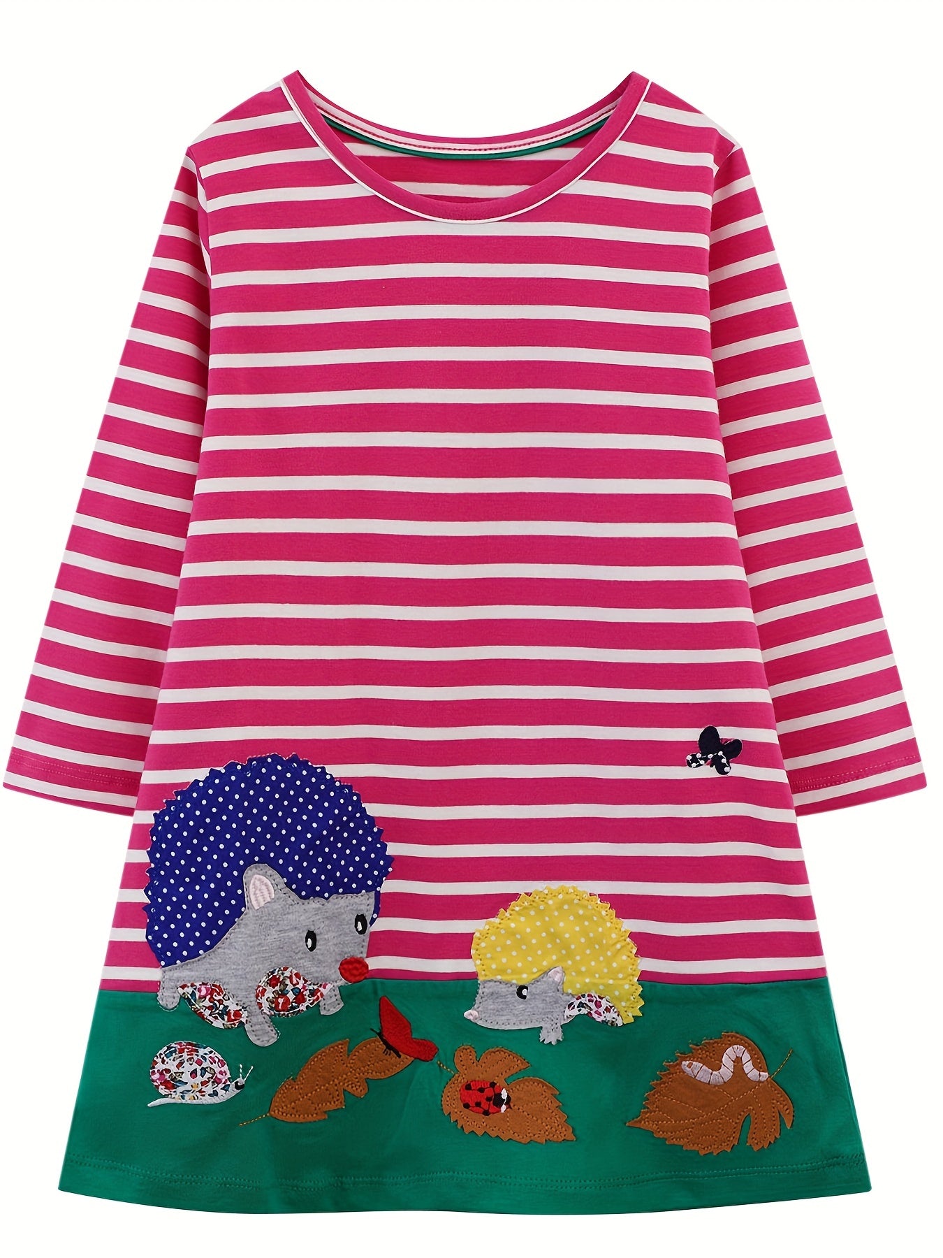 2-8 Years Old Toddler Girls' Comfy Long Sleeve Christmas Playwear Dress for Little Princesses