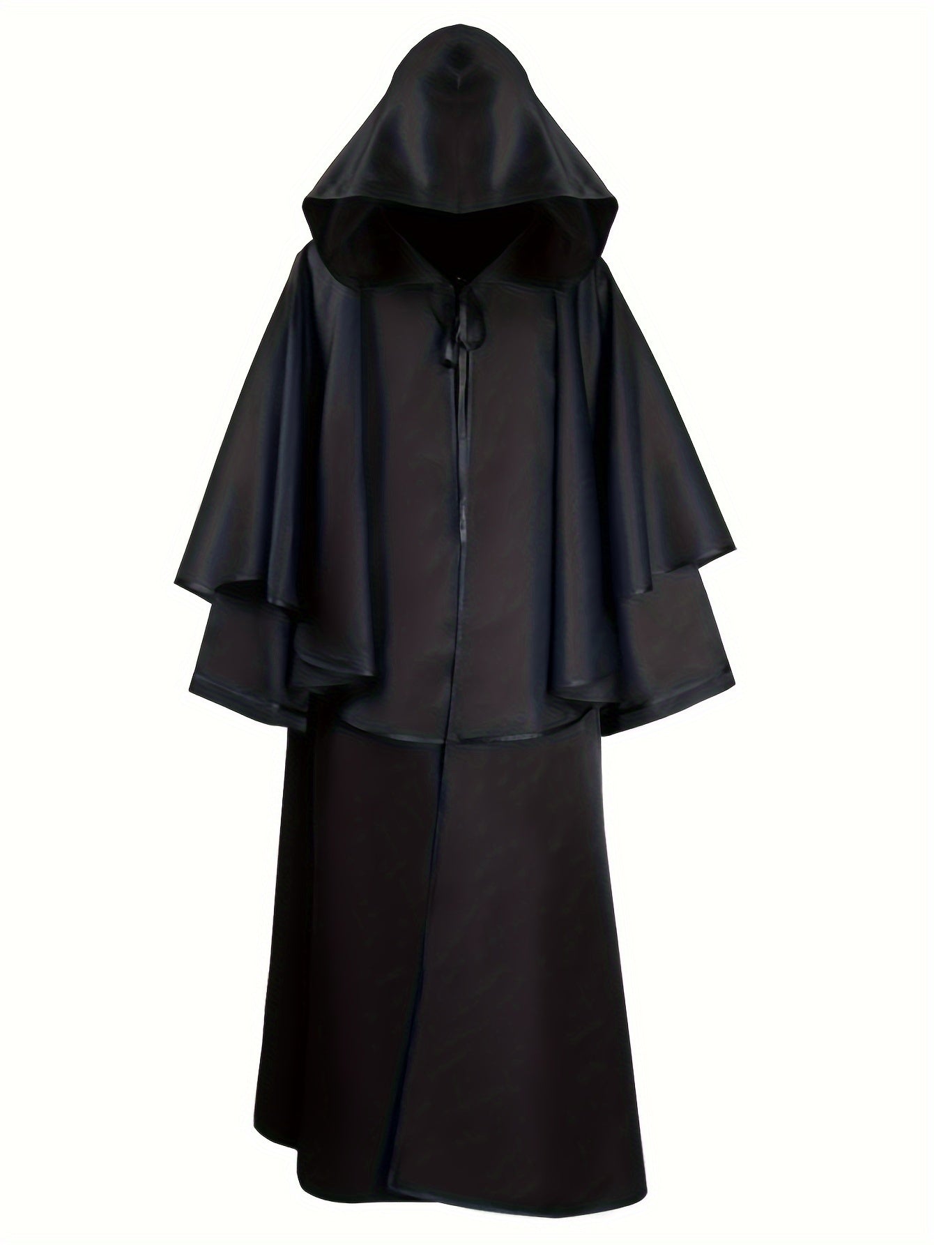 Plus Size Medieval Knights Cloak - Long Sleeve Robe with Hood for Comfortable Fit - Perfect for Medieval Performance, Party, Cosplay, and Wizards Guide Costume Events