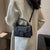 Benpaolv Minimalist Classic Mini Square Shoulder Bsg, Crocodile Pattern Flap Crossbody Bag For Women