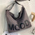 Benpaolv Letter Pattern Canvas Tote Bag Crossbody Chest Bag Multifunctional Sling Bag For Class Work Commute  (Without Charm)