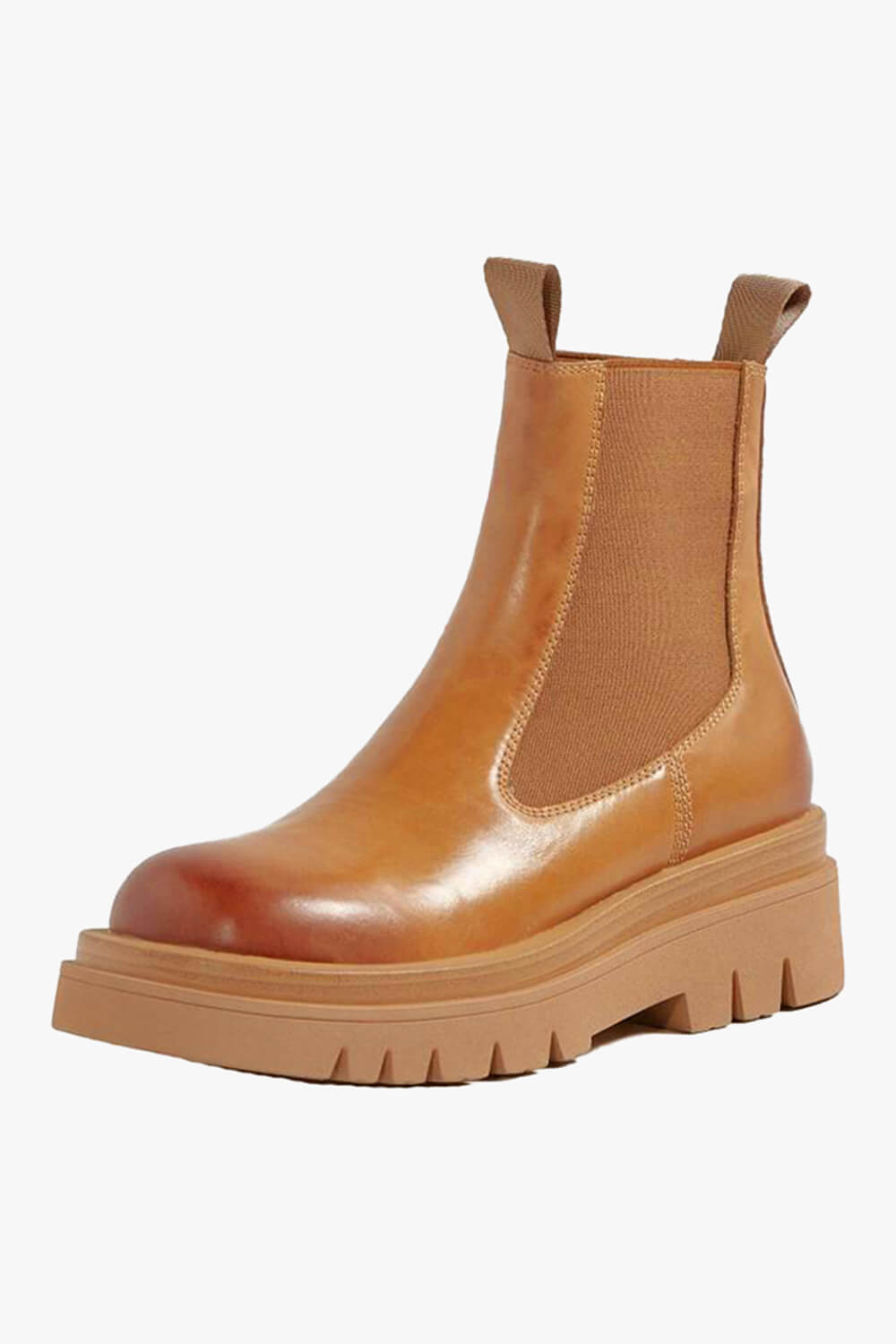 benpaolv Camel Brown Chelsea Boots Thick Sole