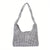 Benpaolv Glitter Full Rhinestone Decor Shoulder Bag, All-Match Elegant Evening Handbag, Women's Zipper Satchel Daily Bag