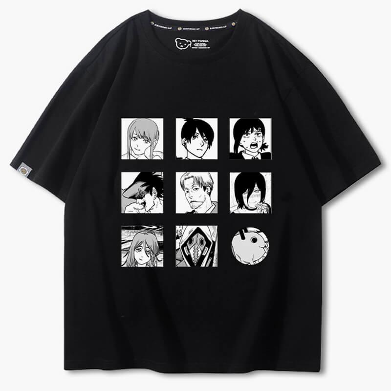 benpaolv Chainsaw Man Characters Collage Manga T-Shirt