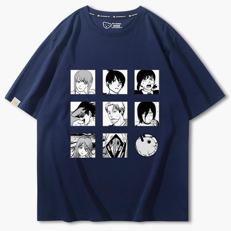 benpaolv Chainsaw Man Characters Collage Manga T-Shirt