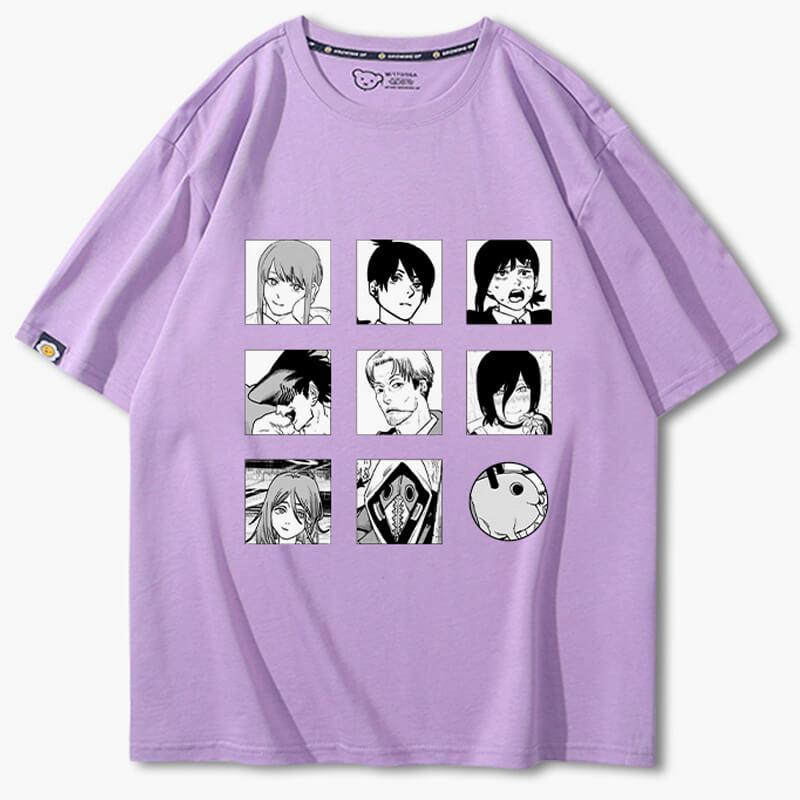 benpaolv Chainsaw Man Characters Collage Manga T-Shirt