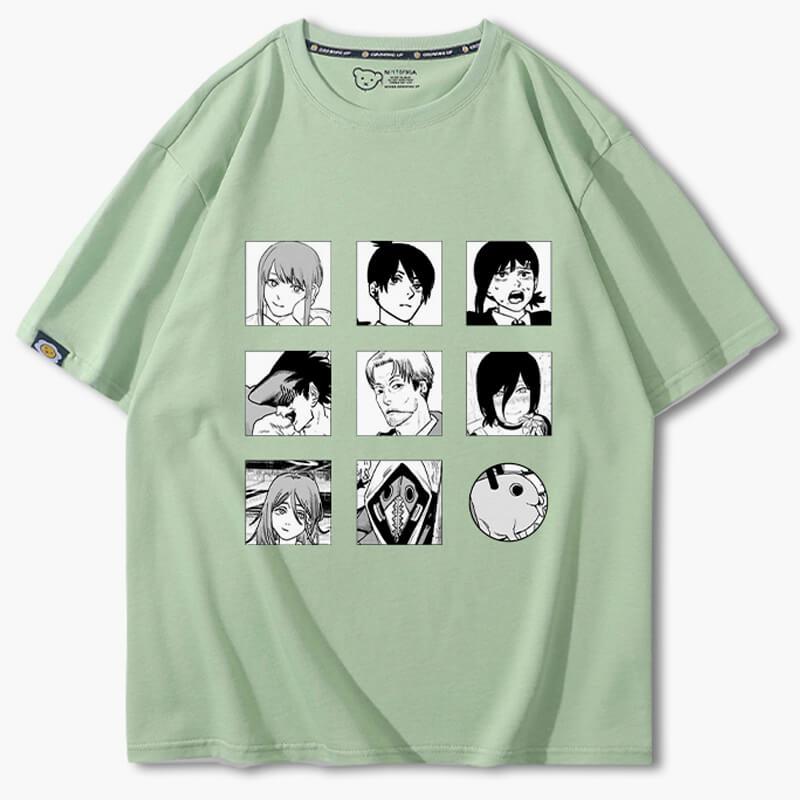 benpaolv Chainsaw Man Characters Collage Manga T-Shirt