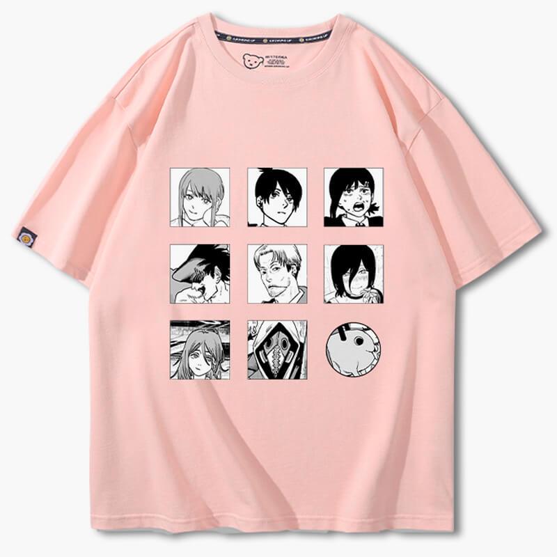 benpaolv Chainsaw Man Characters Collage Manga T-Shirt