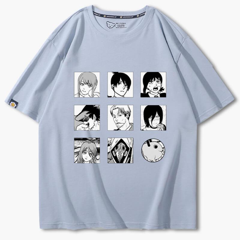 benpaolv Chainsaw Man Characters Collage Manga T-Shirt