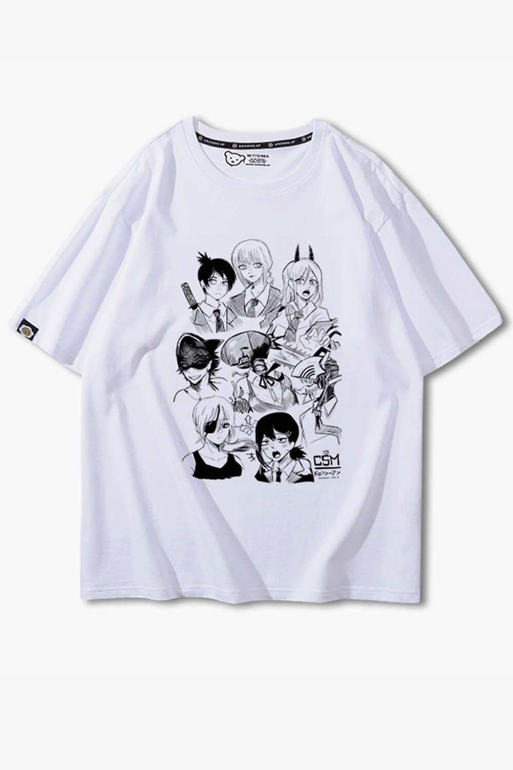 benpaolv Chainsaw Man Girl Characters Drawing T-Shirt