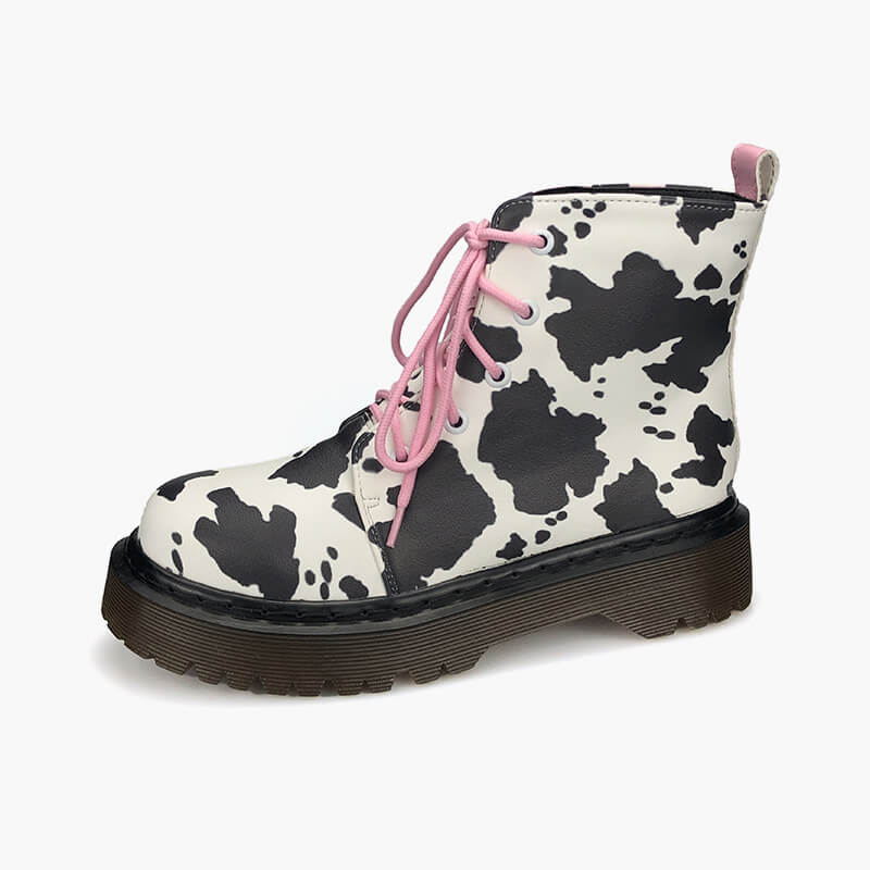 benpaolv Cow Print Aesthetic Martens Boots