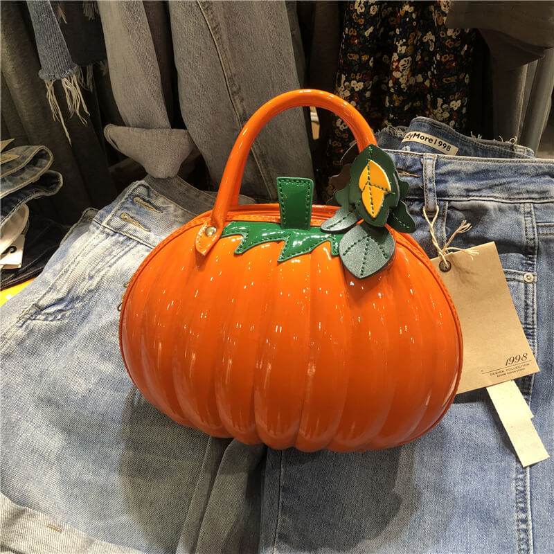 benpaolv Creative Pumpkin Handbag Bright Fashion