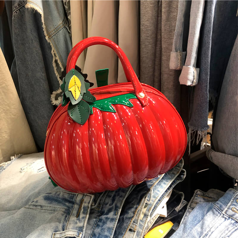 benpaolv Creative Pumpkin Handbag Bright Fashion