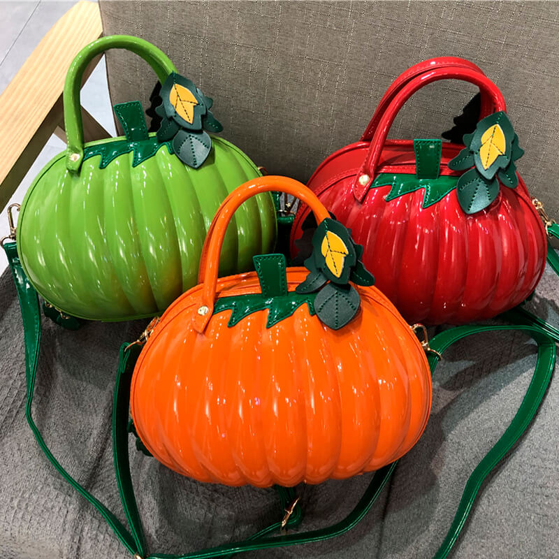 benpaolv Creative Pumpkin Handbag Bright Fashion