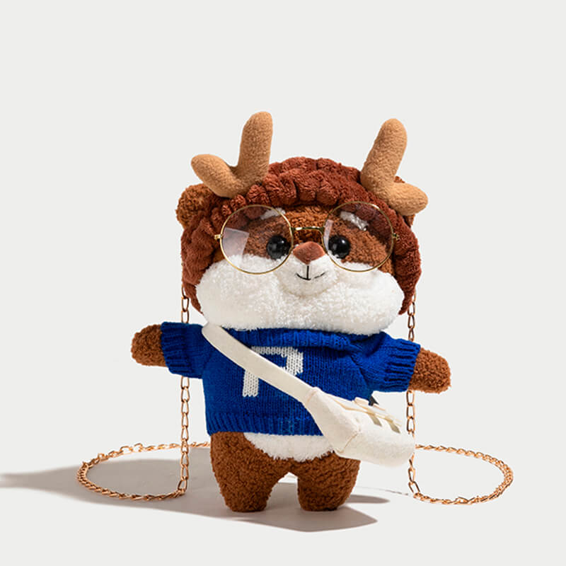 benpaolv Cute Chipmunk Plush Messenger Mag