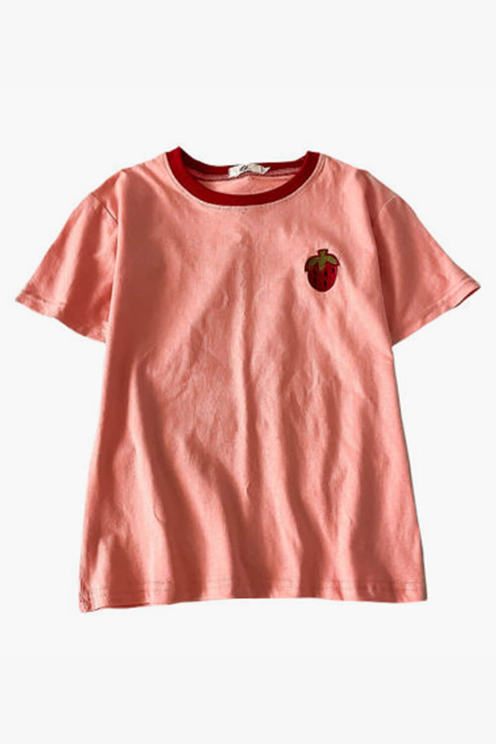 benpaolv Cute Strawberry Embroidery T-Shirt