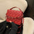 Benpaolv Quilted Square Handbag, Chain Decor Crossbody Bag, Fashion PU Leather Flap Purse