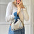 Benpaolv Striped Pattern Hobo Bag, Simple Textured Knitted Tote Bag, Women's Casual Wrist Purse & Handbag