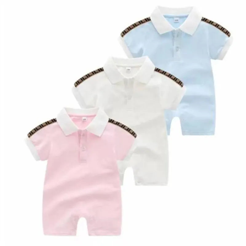 Cotton kids Clothing Sets Newborn Baby Rompers Girls Boy Short Sleeve Clothes Designer Brand Letter Print Infant Romper Children Pajamas