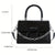Benpaolv Small Chain Decor Handbag For Women, Trendy Square Crossbody Bag, Women's Plaid Embossed Purse With Top Handle
